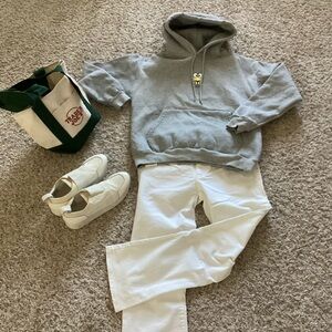 Chocolate Gray Graphic Hoodie Sweatshirt